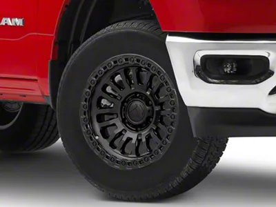 Fuel Wheels Rincon Matte Black with Gloss Black Lip 6-Lug Wheel; 18x9; -12mm Offset (19-25 RAM 1500)