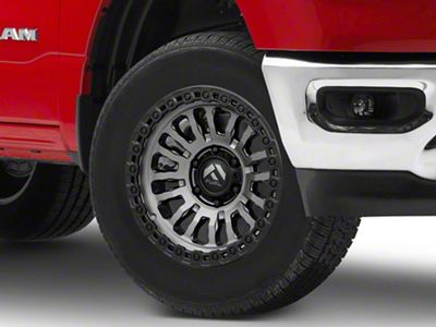 Fuel Wheels Rincon Matte Gunmetal with Matte Black Lip 6-Lug Wheel; 18x9; 1mm Offset (19-25 RAM 1500)