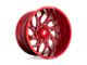 Fuel Wheels Runner Candy Red Milled 5-Lug Wheel; 24x14; -75mm Offset (02-08 RAM 1500, Excluding Mega Cab)