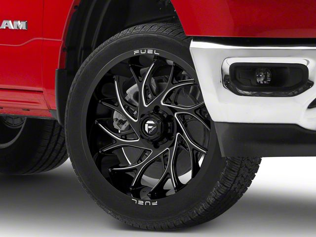 Fuel Wheels Runner Gloss Black Milled 6-Lug Wheel; 24x11; 0mm Offset (19-24 RAM 1500)