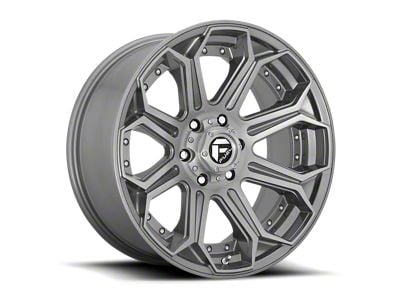 Fuel Wheels Siege Platinum Brushed Gunmetal 6-Lug Wheel; 22x10; -18mm Offset (19-25 RAM 1500)