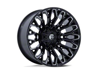 Fuel Wheels Strike Gloss Black Milled 8-Lug Wheel; 22x10; -18mm Offset (06-08 RAM 1500 Mega Cab)