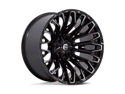 Fuel Wheels Strike Gloss Black Milled 8-Lug Wheel; 22x12; -44mm Offset (06-08 RAM 1500 Mega Cab)