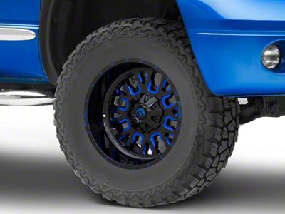 Fuel Wheels Stroke Gloss Black with Blue Tinted Clear 5-Lug Wheel; 18x9; 20mm Offset (02-08 RAM 1500, Excluding Mega Cab)