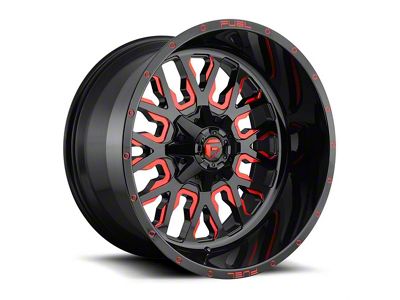 Fuel Wheels Stroke Gloss Black Red Tinted Clear 6-Lug Wheel; 24x14; -75mm Offset (19-25 RAM 1500)