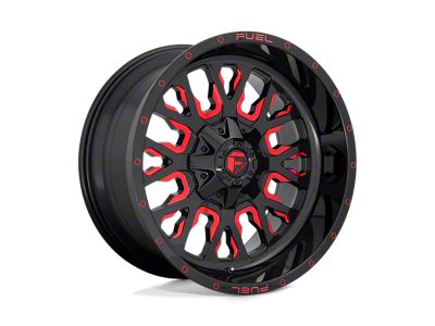 Fuel Wheels Stroke Gloss Black with Red Tinted Clear 6-Lug Wheel; 20x12; -43mm Offset (19-25 RAM 1500)
