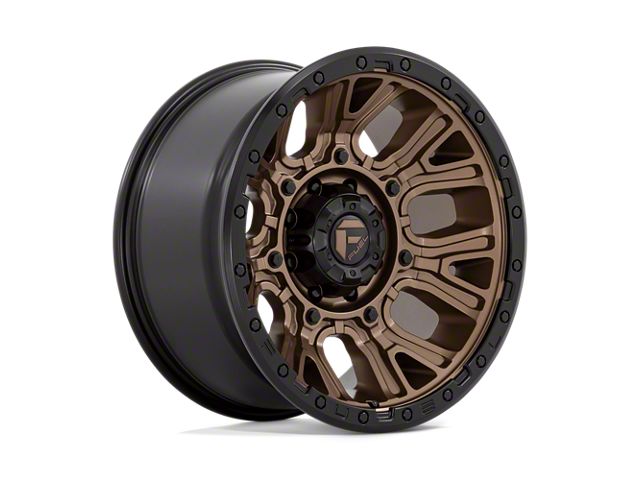 Fuel Wheels Traction Matte Bronze with Black Ring 8-Lug Wheel; 20x10; -18mm Offset (06-08 RAM 1500 Mega Cab)