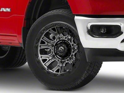 Fuel Wheels Traction Matte Gunmetal with Black Ring 6-Lug Wheel; 20x10; -18mm Offset (19-25 RAM 1500)