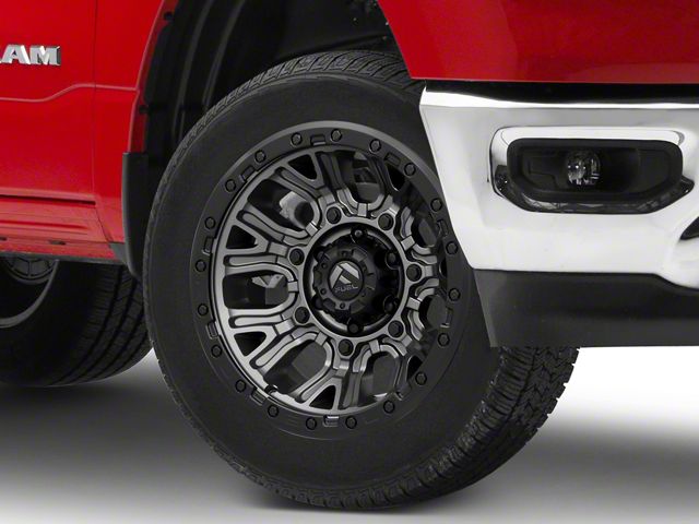 Fuel Wheels Traction Matte Gunmetal with Black Ring 6-Lug Wheel; 20x10; -18mm Offset (19-24 RAM 1500)