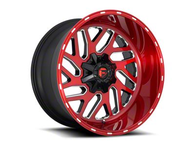 Fuel Wheels Triton Candy Red Milled 6-Lug Wheel; 24x12; -44mm Offset (19-24 RAM 1500)