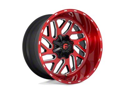 Fuel Wheels Triton Candy Red Milled 5-Lug Wheel; 24x12; -44mm Offset (02-08 RAM 1500, Excluding Mega Cab)
