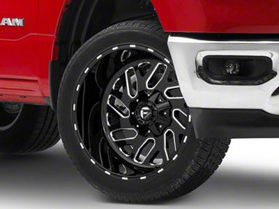 Fuel Wheels Triton Gloss Black Milled 6-Lug Wheel; 24x12; -44mm Offset (19-24 RAM 1500)