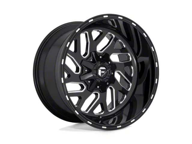 Fuel Wheels Triton Gloss Black Milled 5-Lug Wheel; 26x12; -44mm Offset (02-08 RAM 1500, Excluding Mega Cab)