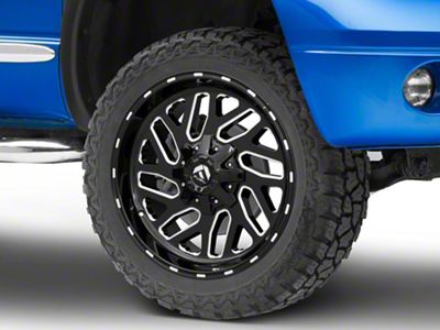 Fuel Wheels Triton Gloss Black Milled 8-Lug Wheel; 26x12; -44mm Offset (06-08 RAM 1500 Mega Cab)