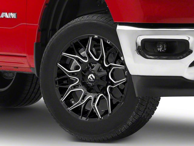 Fuel Wheels Twitch Gloss Black Milled 6-Lug Wheel; 20x9; 1mm Offset (19-24 RAM 1500)