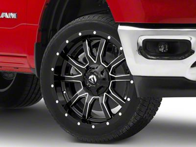 Fuel Wheels Vandal Gloss Black Milled 6-Lug Wheel; 22x12; -45mm Offset (19-25 RAM 1500)