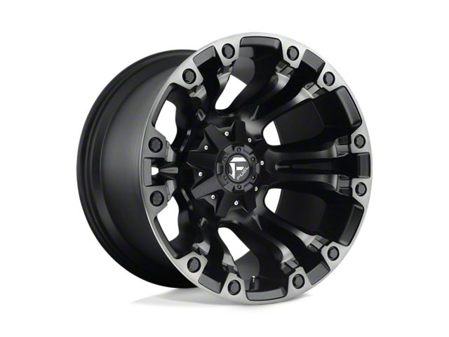 Fuel Wheels Vapor Matte Black Gray Tint 8-Lug Wheel; 17x9; 1mm Offset (06-08 RAM 1500 Mega Cab)