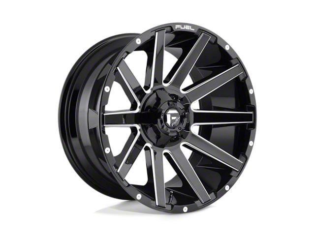 Fuel Wheels Contra Gloss Black Milled 8-Lug Wheel; 20x10; -18mm Offset (19-24 RAM 2500)