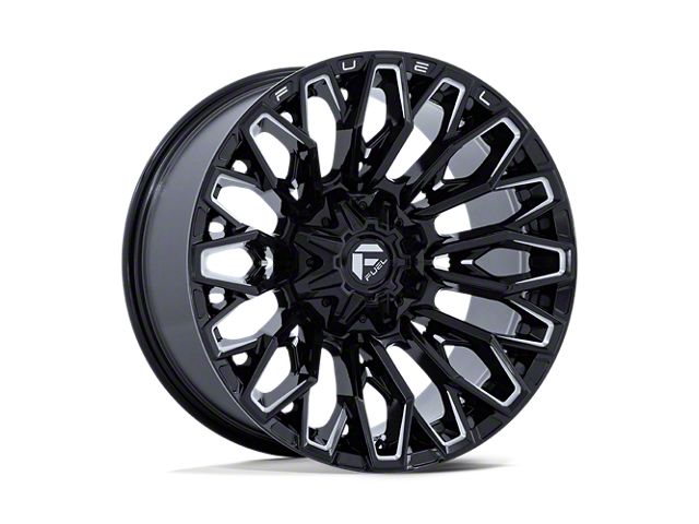 Fuel Wheels Strike Gloss Black Milled 8-Lug Wheel; 22x10; -18mm Offset (19-24 RAM 2500)