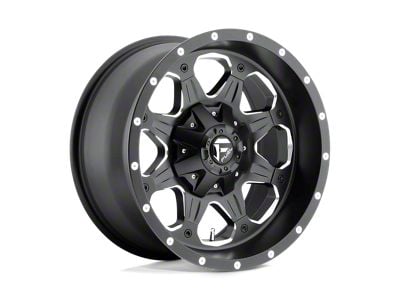 Fuel Wheels Boost Matte Black Milled 8-Lug Wheel; 18x9; 1mm Offset (19-24 RAM 3500 SRW)