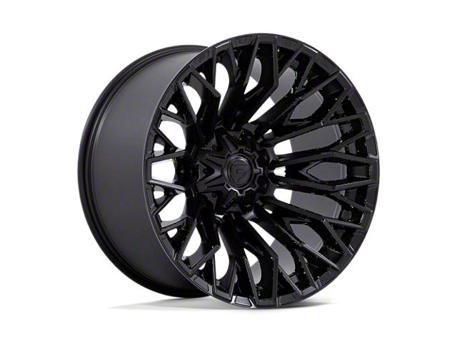 Fuel Wheels Quake Gloss Black Milled 8-Lug Wheel; 20x9; 1mm Offset (19-24 RAM 3500 SRW)