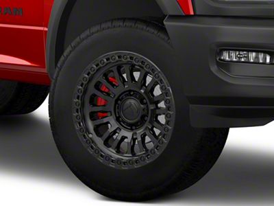 Fuel Wheels Rincon Matte Black with Gloss Black Lip 8-Lug Wheel; 20x9; 1mm Offset (19-24 RAM 3500 SRW)