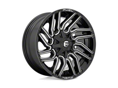 Fuel Wheels Typhoon Gloss Black Milled 8-Lug Wheel; 20x10; -18mm Offset (19-24 RAM 3500 SRW)