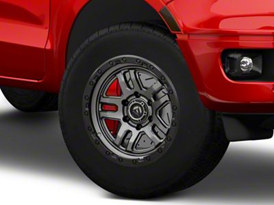 Fuel Wheels Ammo Matte Gunmetal with Black Bead Ring 6-Lug Wheel; 18x9; 20mm Offset (19-23 Ranger)
