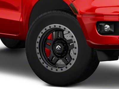 Fuel Wheels Anza Matte Black with Anthracite Ring 6-Lug Wheel; 18x9; 1mm Offset (19-23 Ranger)