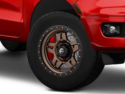 Fuel Wheels Anza Matte Bronze with Black Ring 6-Lug Wheel; 18x9; 20mm Offset (19-23 Ranger)