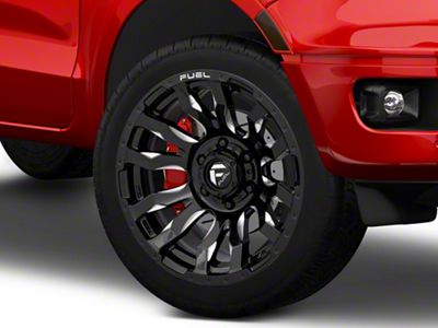 Fuel Wheels Blitz Gloss Black Milled 6-Lug Wheel; 22x10; -18mm Offset (19-23 Ranger)