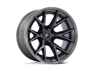 Fuel Wheels Catalyst Gloss Black with Brushed Gray Tint Face and Lip 6-Lug Wheel; 20x9; 20mm Offset (24-25 Ranger)
