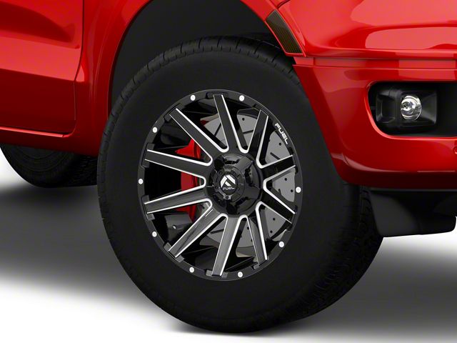 Fuel Wheels Contra Gloss Black Milled 6-Lug Wheel; 18x9; 1mm Offset (19-23 Ranger)