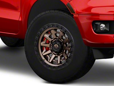 Fuel Wheels Covert Matte Bronze with Black Bead Ring 6-Lug Wheel; 18x9; -12mm Offset (19-23 Ranger)