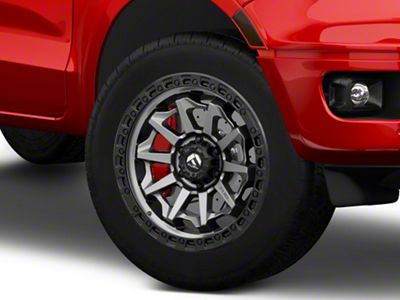 Fuel Wheels Covert Matte Gunmetal with Black Bead Ring 6-Lug Wheel; 20x10; -18mm Offset (19-23 Ranger)