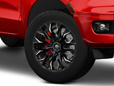 Fuel Wheels Flame Gloss Black Milled 6-Lug Wheel; 20x9; 1mm Offset (19-23 Ranger)