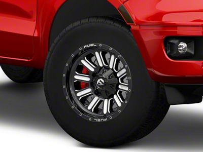 Fuel Wheels Hardline Gloss Black Milled 6-Lug Wheel; 17x9; -12mm Offset (19-23 Ranger)