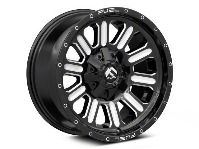 Diesel Rims Ranger Fuel Wheels Ranger Hardline Gloss Black Milled 6-Lug Wheel; 20x10 ...