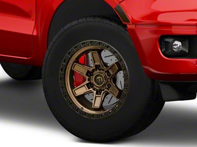 Fuel Wheels Kicker Matte Bronze with Black Bead Ring 6-Lug Wheel; 18x9; 1mm Offset (19-23 Ranger)