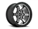 Fuel Wheels Kicker Matte Gunmetal with Black Lip 6-Lug Wheel; 20x9; 20mm Offset (19-23 Ranger)