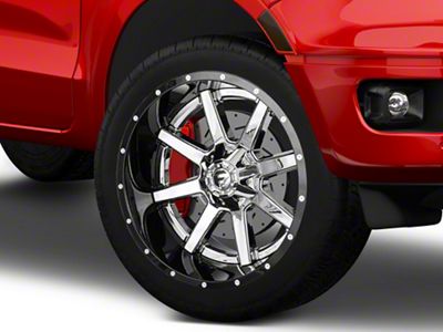 Fuel Wheels Maverick Chrome with Gloss Black Lip 6-Lug Wheel; 22x12; -44mm Offset (19-23 Ranger)