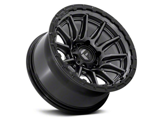 Diesel Rims Ranger Fuel Wheels Ranger Piston Matte Gunmetal with Gloss Black Lip 6-Lug ...