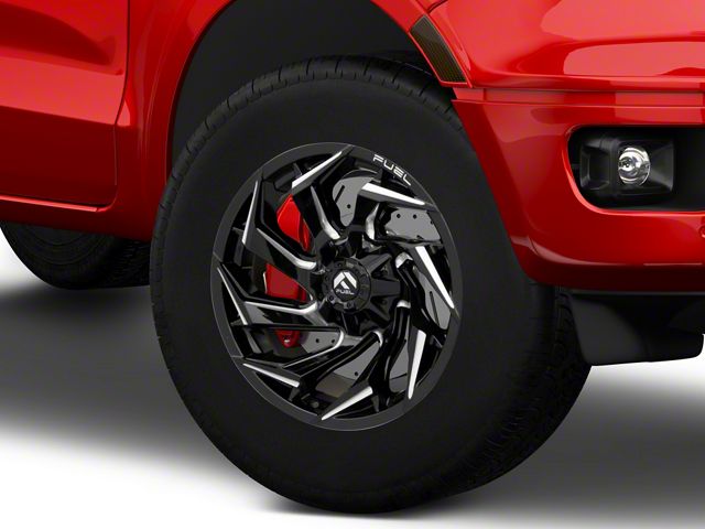 Fuel Wheels Reaction Gloss Black Milled 6-Lug Wheel; 18x9; 1mm Offset (19-23 Ranger)