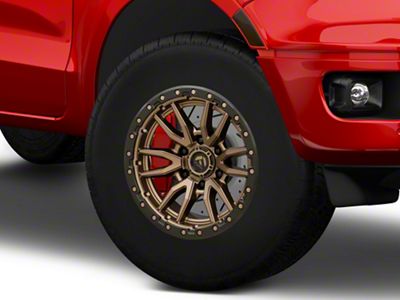 Fuel Wheels Rebel Matte Bronze with Black Bead Ring 6-Lug Wheel; 17x9; -12mm Offset (19-23 Ranger)