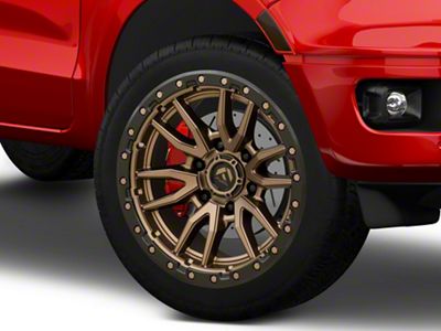 Fuel Wheels Rebel Matte Bronze with Black Bead Ring 6-Lug Wheel; 22x10; -13mm Offset (19-23 Ranger)