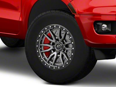 Fuel Wheels Rebel Matte Gunmetal with Black Bead Ring 6-Lug Wheel; 17x9; 1mm Offset (19-23 Ranger)