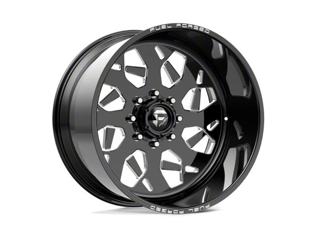 Diesel Rims Ranger Fuel Wheels Ranger Recife Gloss Black Milled 6-Lug Wheel; Right ...