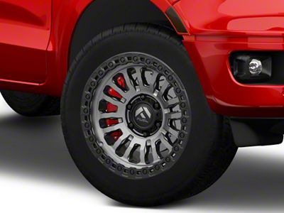 Fuel Wheels Rincon Matte Gunmetal with Matte Black Lip 6-Lug Wheel; 20x9; 20mm Offset (19-23 Ranger)