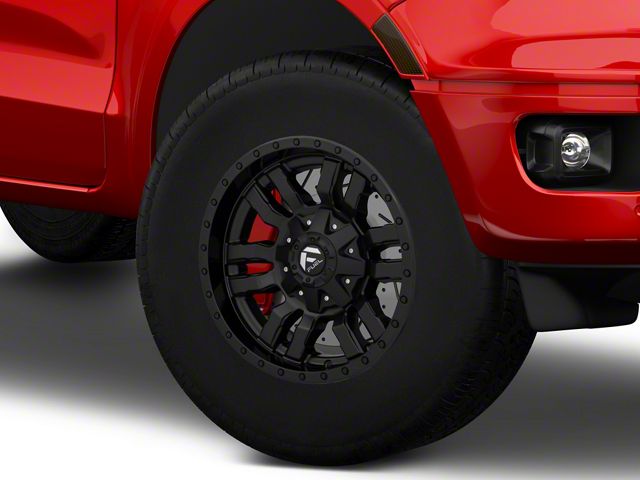 Fuel Wheels Sledge Gloss and Matte Black 6-Lug Wheel; 17x9; 1mm Offset (19-23 Ranger)