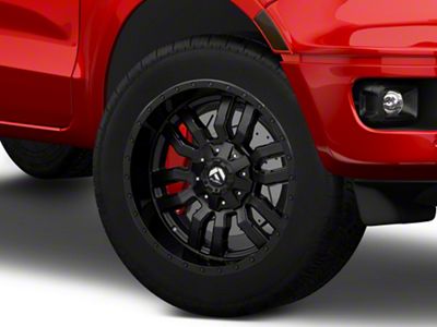 Fuel Wheels Sledge Matte Black with Gloss Black Lip 6-Lug Wheel; 20x12; -45mm Offset (19-23 Ranger)